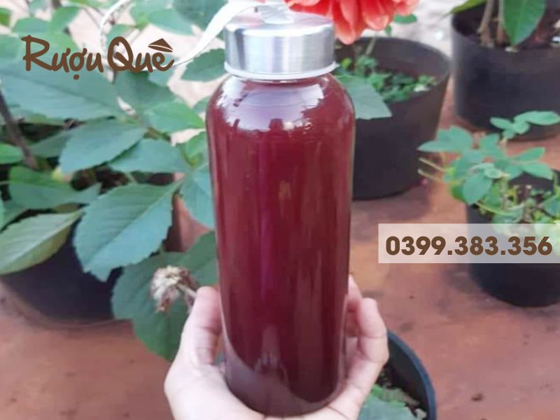 Hình ảnh chai rượu quê rượu nếp cẩm