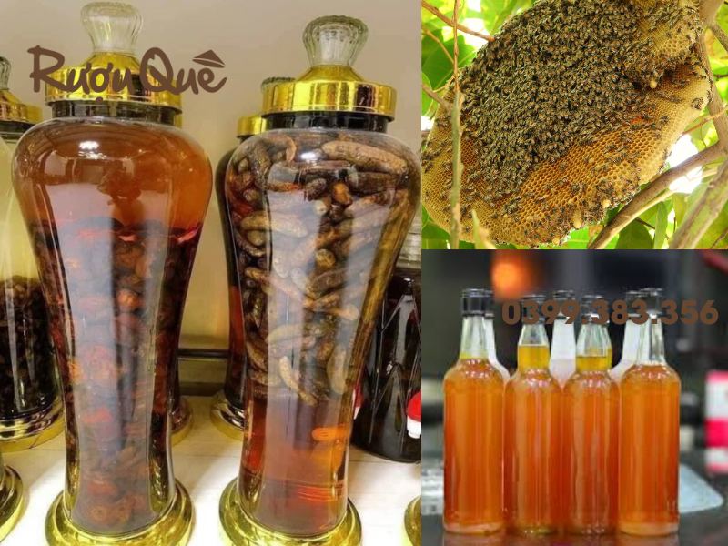 Hình ảnh cách ngâm rượu chuối hột chung với mật ong