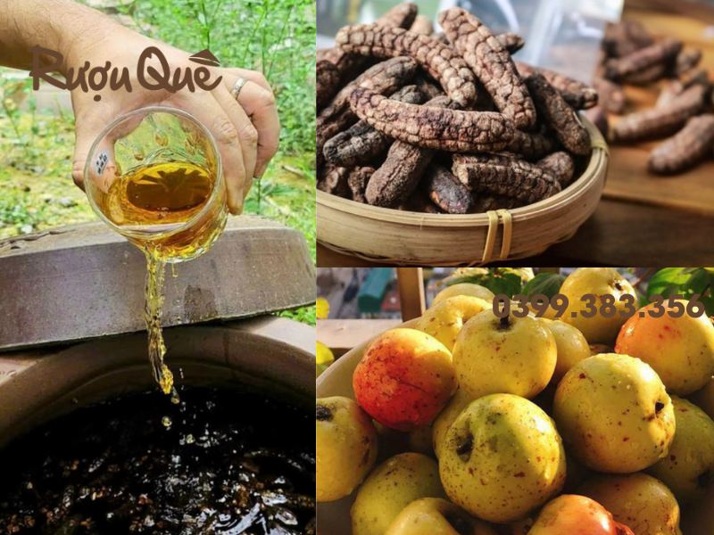 Hình ảnh cách ngâm rượu chuối hột chung với táo mèo