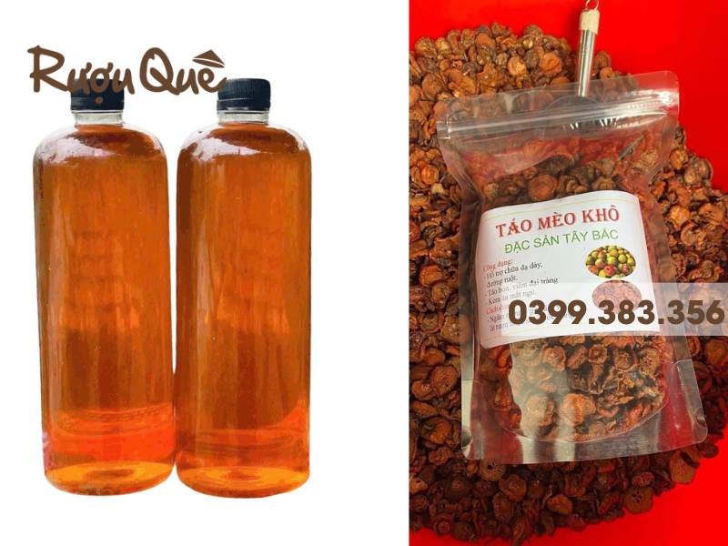 Hình ảnh cách ngâm rượu táo mèo không bị chua