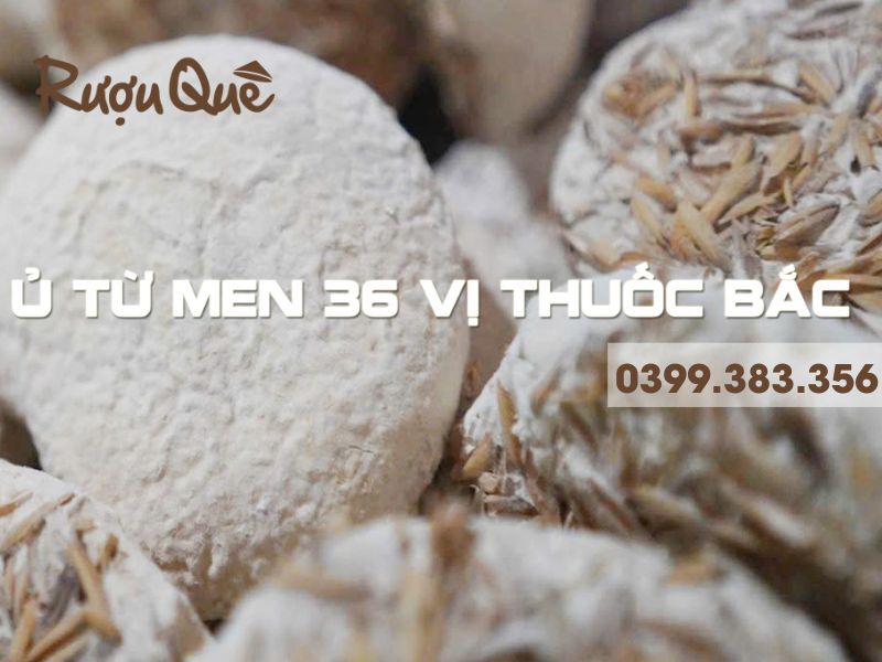 Hình ảnh men 36 vị thuốc Bắc nấu rượu nếp truyền thống