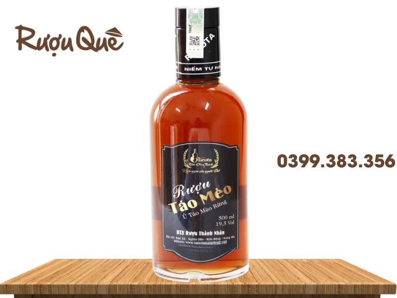 Hình ảnh giá rượu táo mèo 500ml bao nhiêu tiền