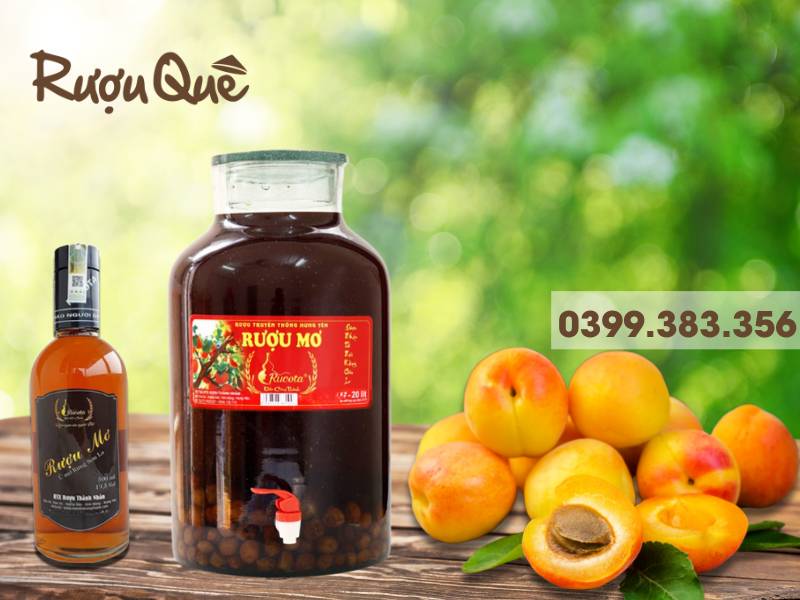 Hình ảnh bảng giá rượu mơ má đào mới nhất bao nhiêu