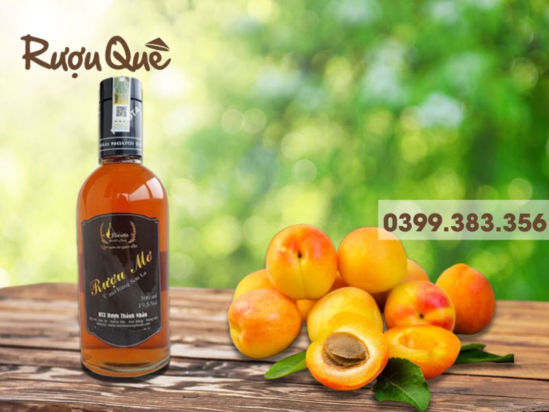 Hình ảnh giá rượu mơ má đào 500ml bao nhiêu tiền