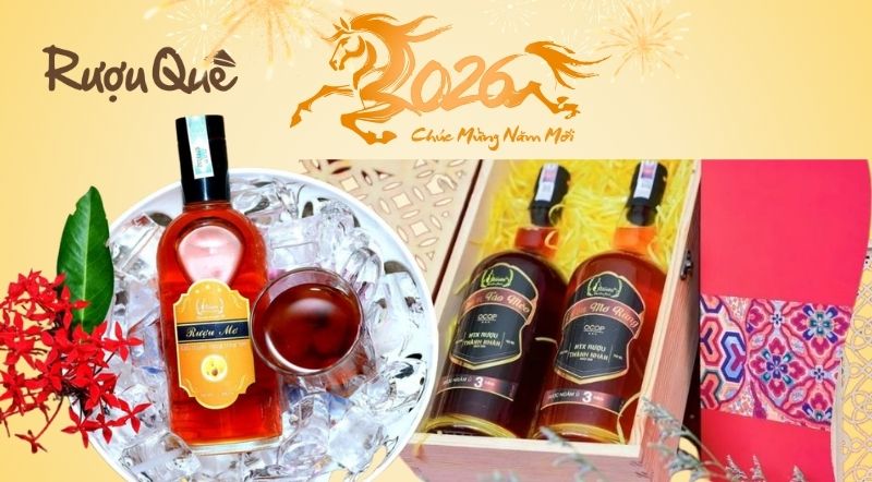Hình ảnh địa chỉ mua rượu mơ biếu Tết uy tín 2026