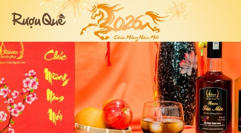 Hình ảnh địa chỉ mua rượu táo mèo biếu Tết 2026